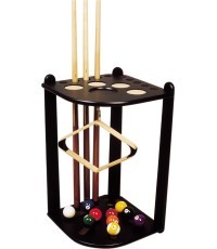 Melns De Luxe stūra statīvs 10 kijām