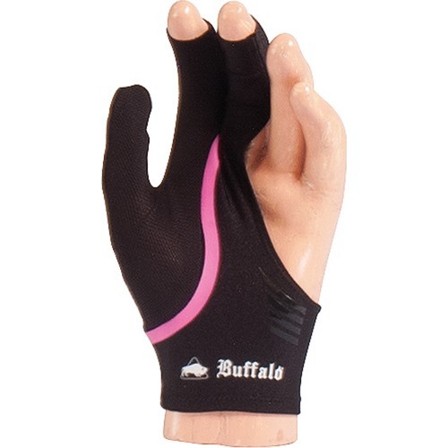 Biljarda cimds Buffalo, melns/rozā, M izmērs