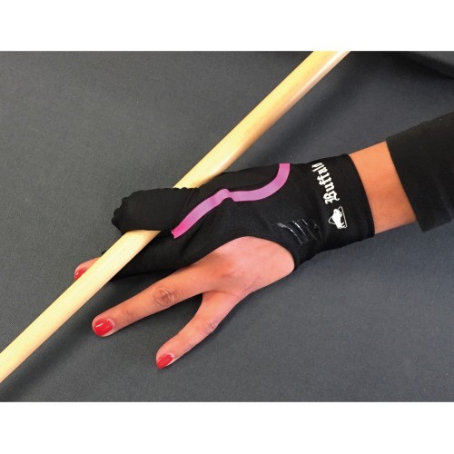 Biljarda cimds Buffalo, melns/rozā, M izmērs