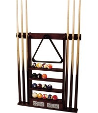 Wooden De Luxe Wall Rack for 6 Cues
