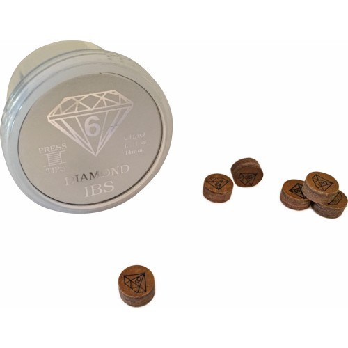 IBS Cue Tip 14mm Brown Diamond 50pcs