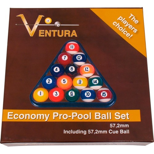 Biljarda bumbiņu komplekts Ventura Economy Pro-Pool 57,2 mm