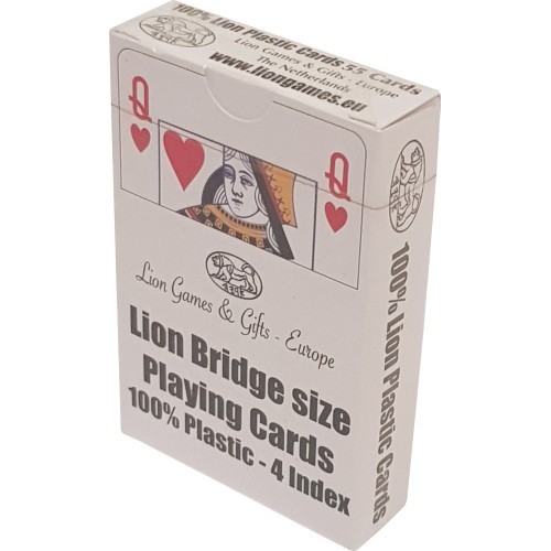 Lion Single 100% plastmasas spēļu kārtis Bridge