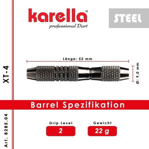 Karella XT-4 šautriņas ar tērauda smailēm 22 g