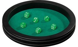 Philos dice tray artificial leather diameter 30cm