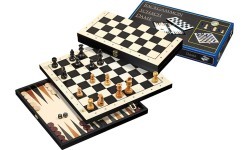 Chess, Backgammon, Checkers Travel Set Philos 27 x 13.5 cm