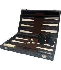 Backgammon inlaid set 35 x 24 cm black