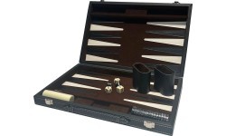 Backgammon inlaid set 35 x 24 cm black