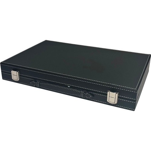 Backgammon inlaid set 35 x 24 cm black