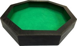 Dice Tray Buffalo, Octagonal, Black