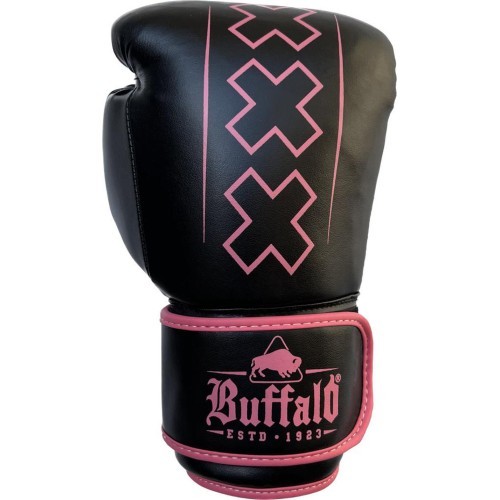 Buffalo Outrage boxing gloves black and pink 14oz