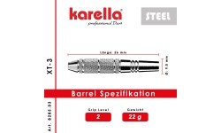 Дротики Karella XT-3 со стальным наконечником, 22 г