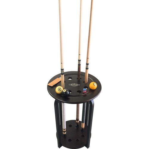 Buffalo cue stand round 8 cues dark brown