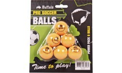Table Soccer Balls Set Buffalo Pro, Yellow, 6 pcs