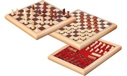 Chess and Checkers Set Philos 32x32 cm