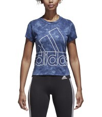 Футболка Adidas W Id Slim Tee, синяя, CG1002