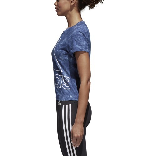 Adidas W Id Slim Tee krekls, zils, CG1002