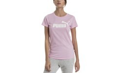 Puma Women's Tee Ess+ Logo Heather Pink 852127 21