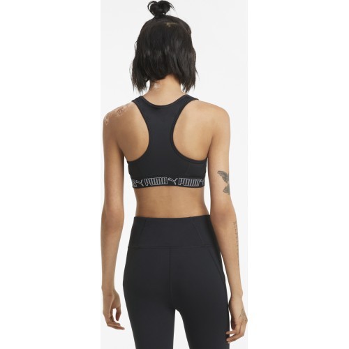 Puma Mid Impact Elastic sporta krūšturis sievietēm, melns 520302 01
