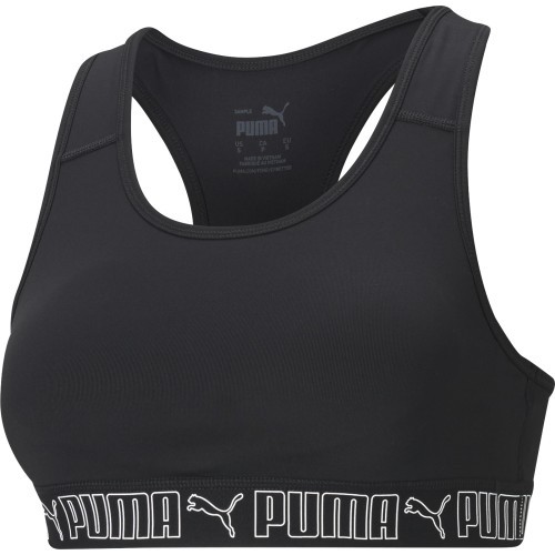 Puma Mid Impact Elastic sporta krūšturis sievietēm, melns 520302 01