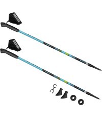Nordic Nalking nūjas melns zils Spokey MEADOW II