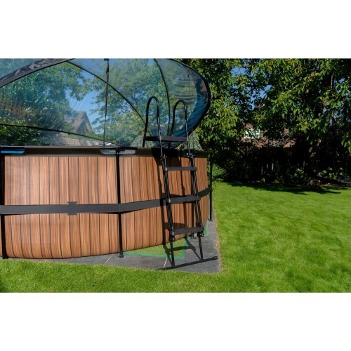 Лестница для бассейна EXIT для высоты каркаса 108-122 см - черная