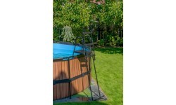 EXIT baseina kāpnes rāmja augstumam 108-122 cm - melnas