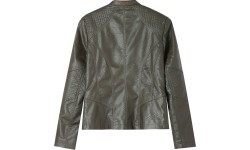 Glo Story Women's Faux Leather Jacket Green WPY 2370