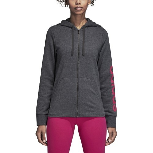 Adidas Ess Lin FZ Hoodie sweatshirt Grey CZ5720