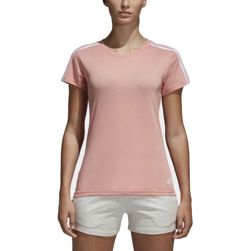 Adidas Essentials 3-Stripes Blouse Pink White CF8833
