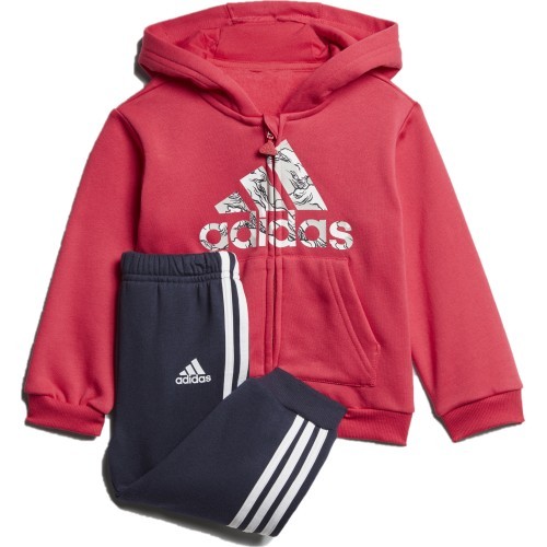 Adidas I Logo Jog Fl1 Kids Tracksuit Blue Pink GK1651