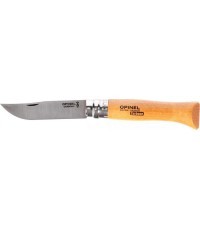 Нож Opinel 9 carbon с буковой рукоятью в блистере