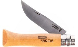 Opinel 9 carbon beech knife in blister