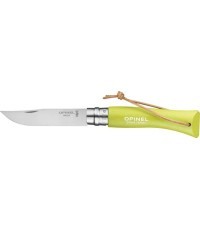 Opinel Colorama 07 inox nazis ar auklu, gaiši zaļš