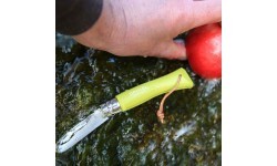 Нож Opinel Colorama 07 inox с темляком, светло-зелёный