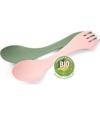 Galda piederumu komplekts Light My Fire Spork Essential O Bio, zaļš-rozā