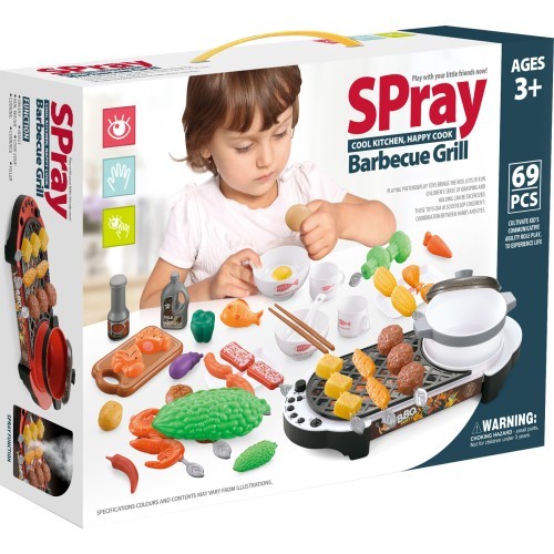 Mini grils ECOTOYS ar virtuves piederumiem bērniem