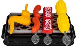 Mini grill ECOTOYS with kitchen accessories for children