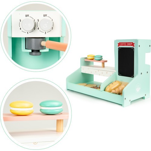 Wooden kitchen, cafe shop, bakery shop ECOTOYS