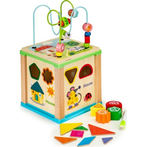 Wooden Educational Cube, Board Sorter Mula Eco Toys