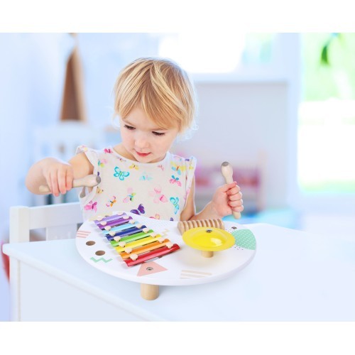 Muzikālais galdiņš ar cimboli ECOTOYS +18 mēn.