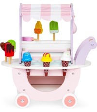 Medinis vežimėlis-ledų parduotuvė vaikams Eco Toys, 12 el