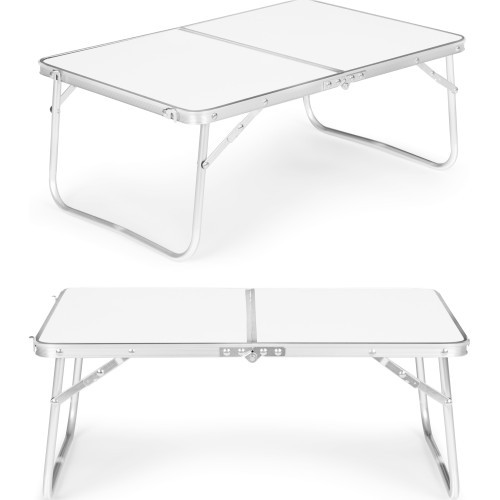 Tūrisma galds piknika galds saliekamais balts virsma 60x40 cm