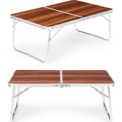 Tūrisma galds piknika galds, saliekams, brūns, 60x40 cm