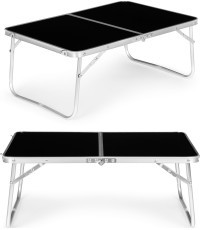 Turistinis stalas pikniko stalas sulankstomas juodas viršus 60x40 cm