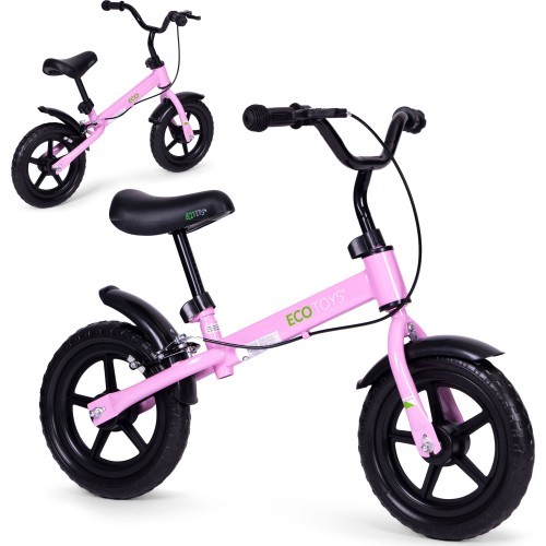 Детский кросс-кантрийный велосипед с тормозом EVA колеса ECOTOYS розовый