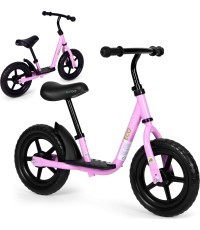 Bērnu distanču velosipēds ar platformas EVA riteņiem ECOTOYS rozā krāsā