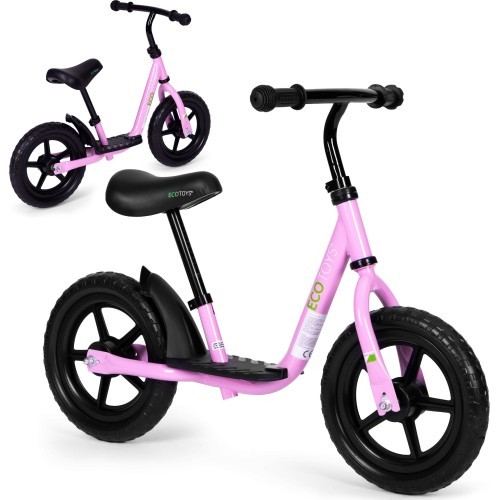 Bērnu distanču velosipēds ar platformas EVA riteņiem ECOTOYS rozā krāsā