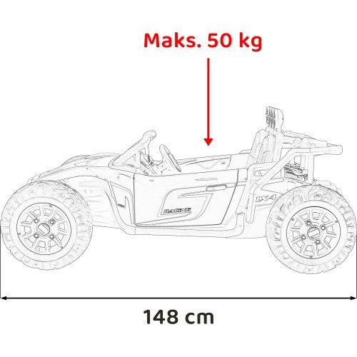 Elektromobilis Buggy Racing 5, sarkans