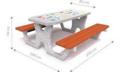 Concrete Table for Ludo Game Inter-Play 02